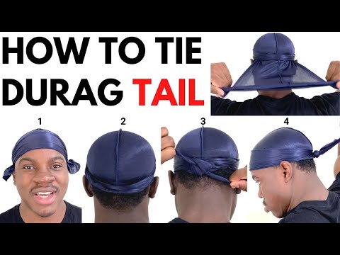 How To Tie Tail of Durag | Hide Durag Flap 360 Waves